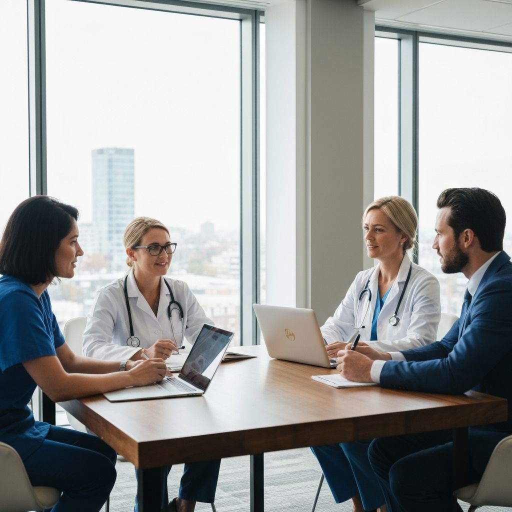 Medical professionals networking